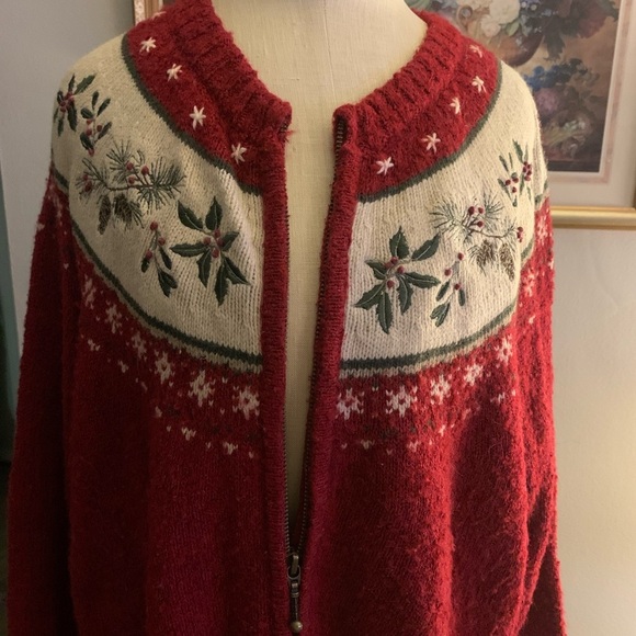 Croft & Barrow Vintage 90s Silk & Wool Blend Grandma Cottage Core Sweater - Picture 2 of 12